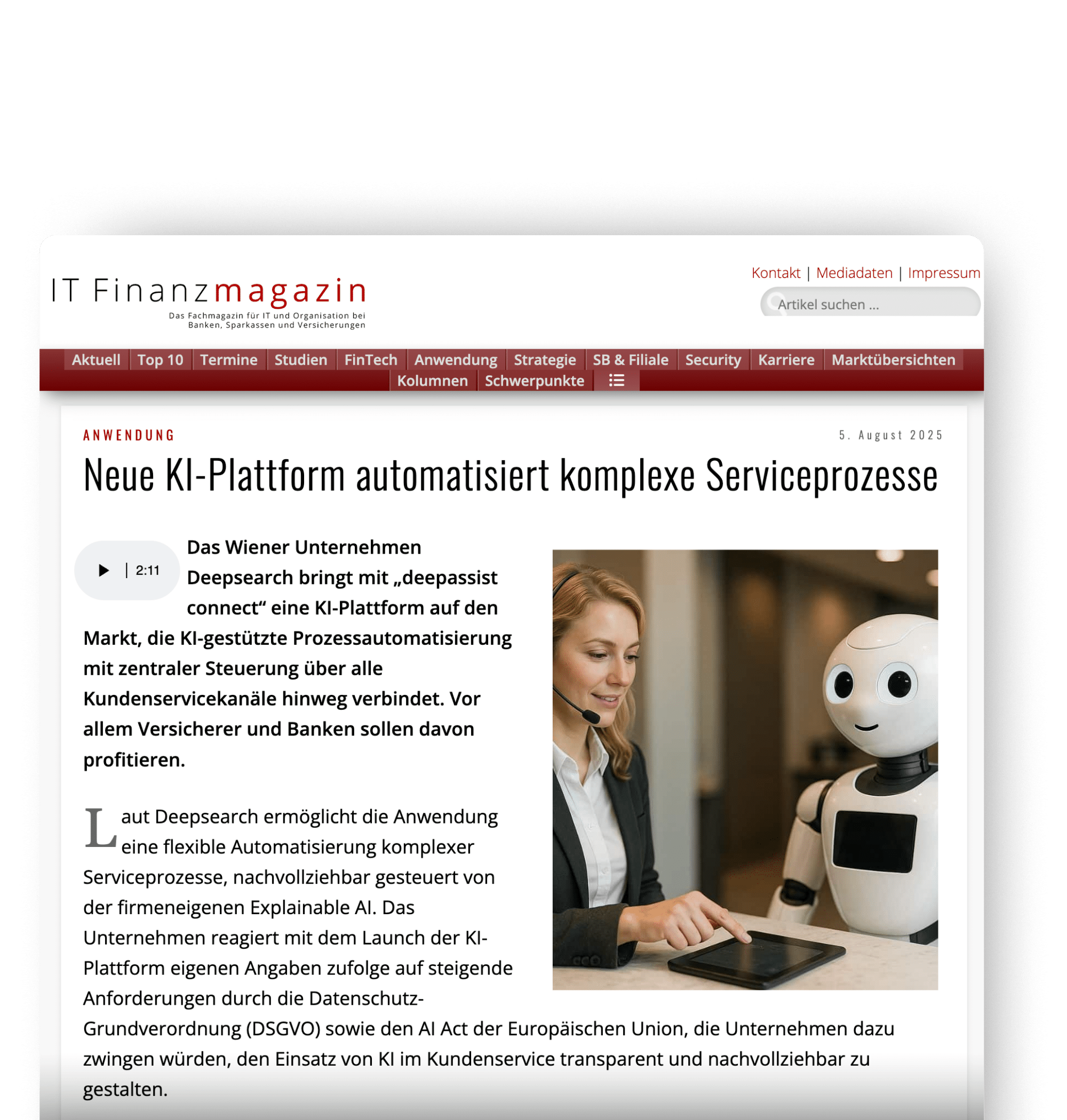 Ausschnitt Zeitungsartikel