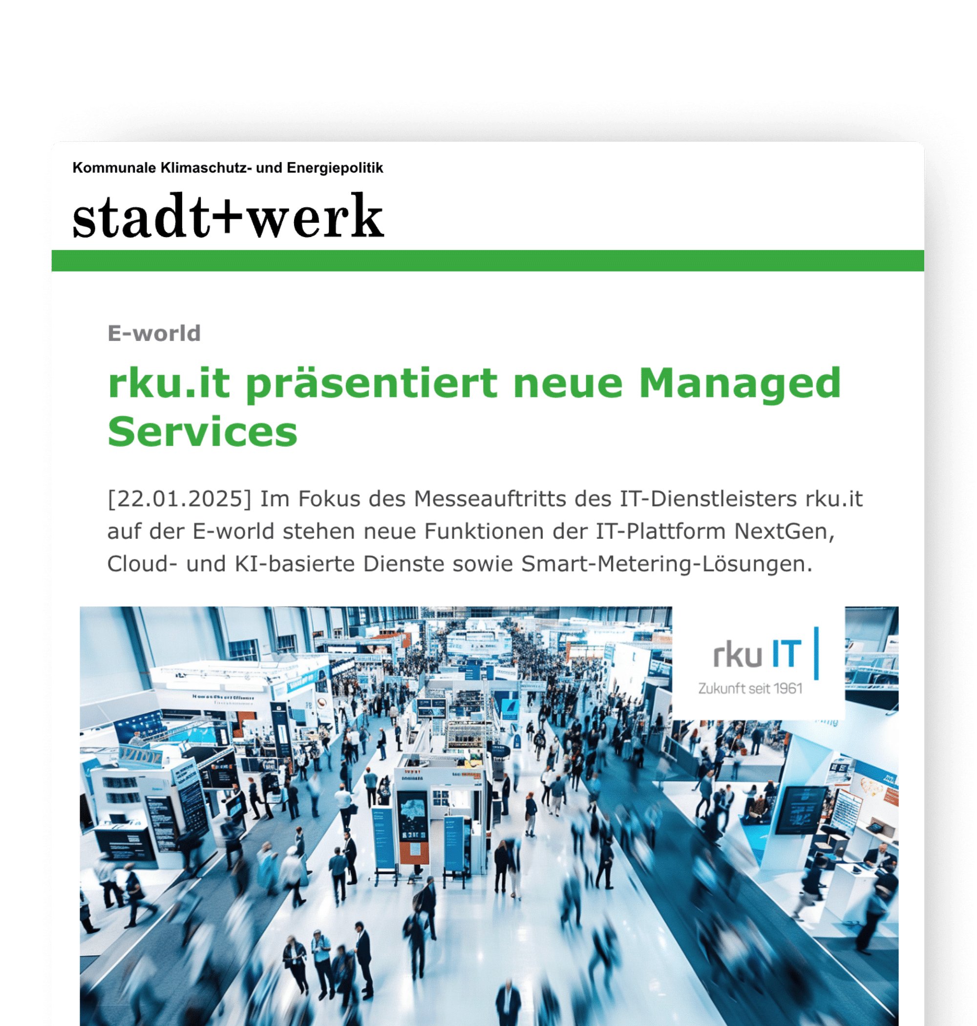 Ausschnitt aus dem Anfang des Zeitungsartikels