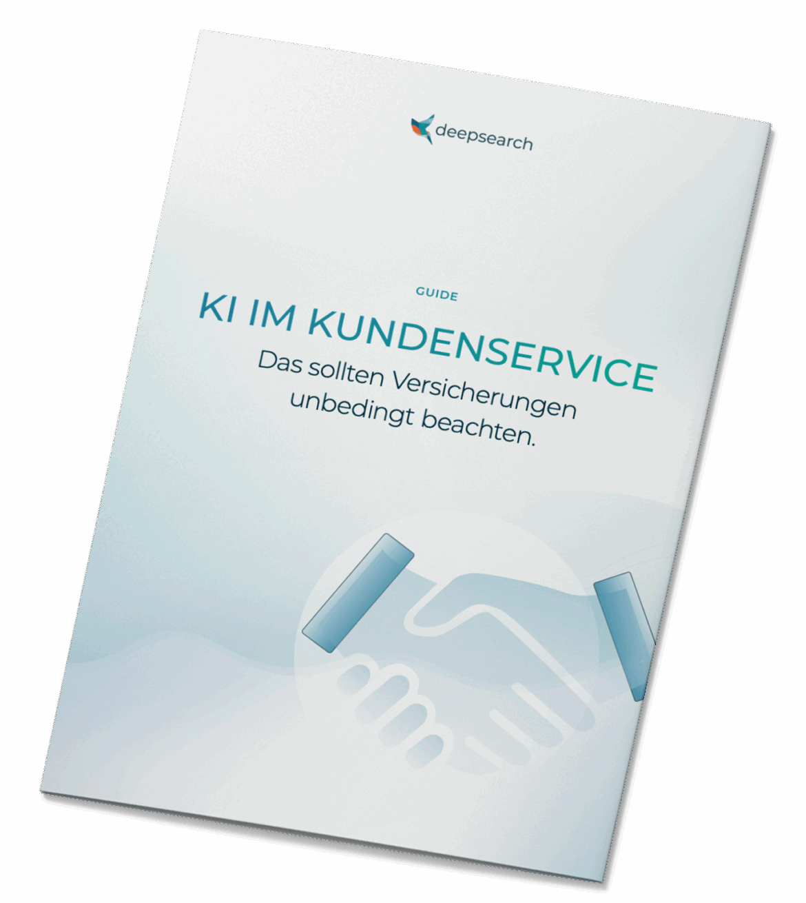 Grafik eines Folders mit Aufschrift KI im Kundeservice