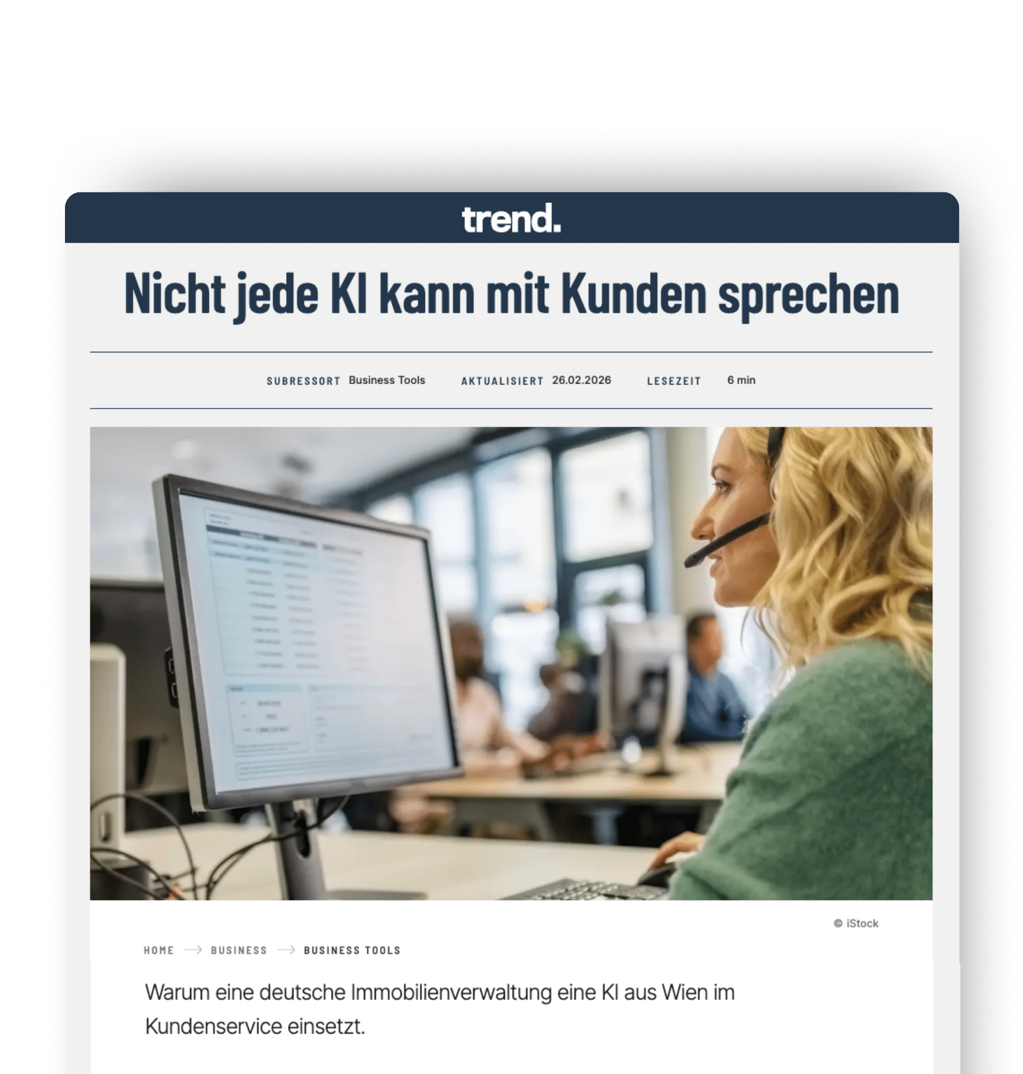Anfang Zeitungsartikel