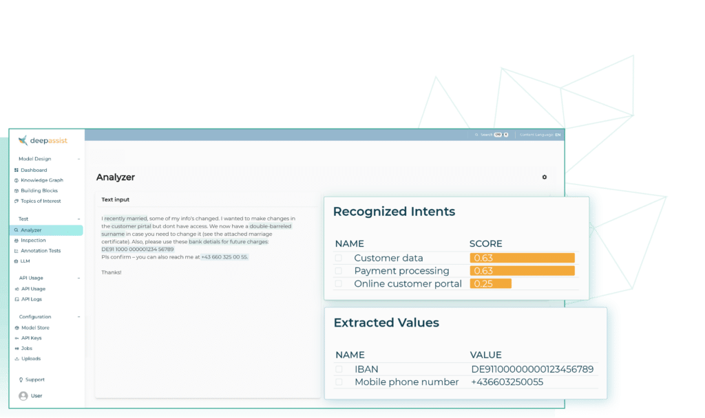 Screenshot deepassist Analyzer